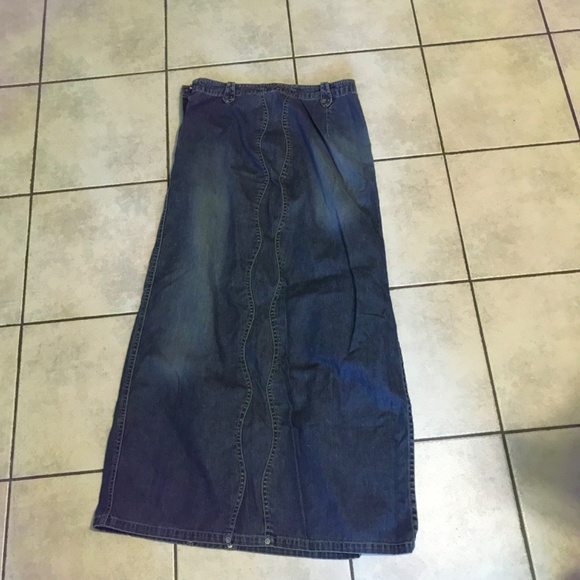 Vintage S.Oliver maxi denim distressed skirt - Picture 7 of 15